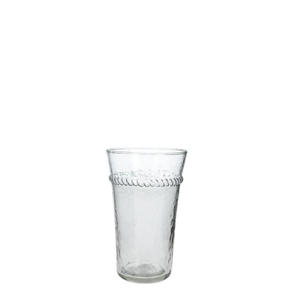 BICCHIERE VETRO C/INTRECCIO 9X9X15 CM TRASPARENTE BICCHIERE VETRO C/INTRECCIO 9X9X15 CM TRASPARENTE