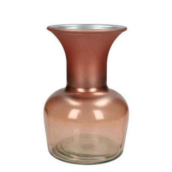 BOTTIGLIA VETRO RICICLATO 14X14 H20 CM ROSA SFUMATO BOTTIGLIA VETRO RICICLATO 14X14 H20 CM ROSA SFUMATO