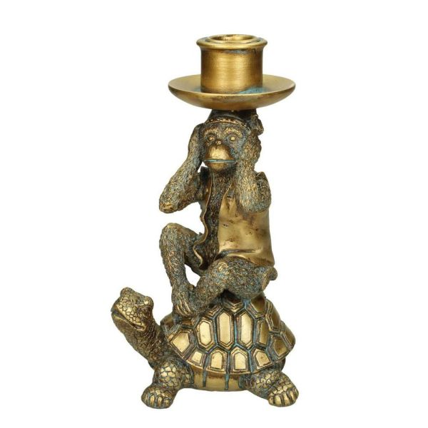 CANDELIERE POLIRESINA D.11 CM H.19,5 CM ORO CANDELIERE POLIRESINA D.11 CM H.19,5 CM ORO