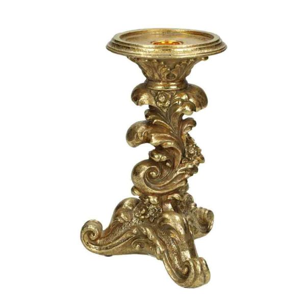 CANDELIERE BAROCCO POLIRESINA 14,2X14,2 H.21,5 CM ORO CANDELIERE BAROCCO POLIRESINA 14,2X14,2 H.21,5 CM ORO