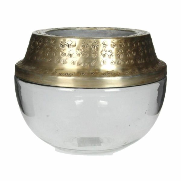 VASO VETRO D.21 CM H.16CM ORO VASO VETRO D.21 CM H.16CM ORO