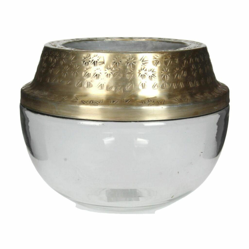 VASO VETRO D.21 CM H.16CM ORO VASO VETRO D.21 CM H.16CM ORO