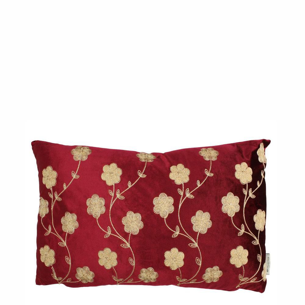 CUSCINO FLOREALE VELLUTO 40X60 CM BURGUNDY/ORO CUSCINO FLOREALE VELLUTO 40X60 CM BURGUNDY/ORO