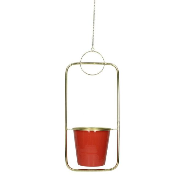 VASO METALLO DA APPENDERE 23X16 CM H.51,5 CM TERRA VASO METALLO DA APPENDERE 23X16 CM H.51,5 CM TERRA