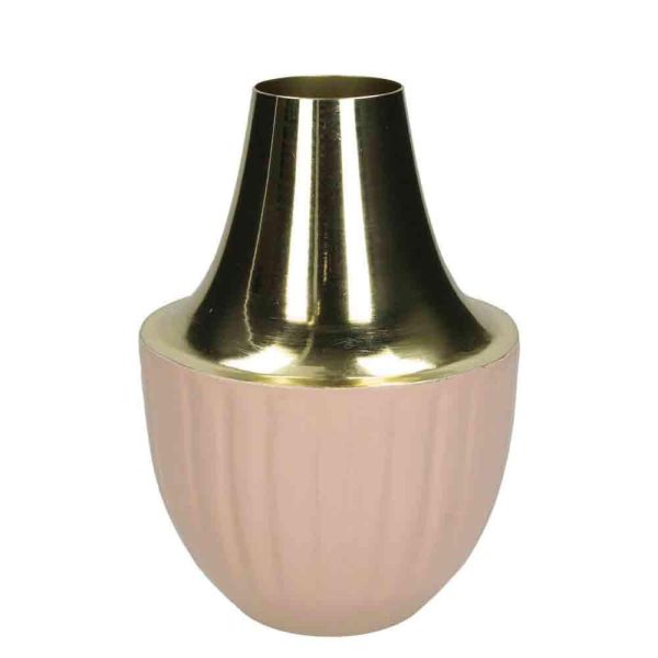 VASO METALLO D.16 CM H.21 CM PESCA/ORO VASO METALLO D.16 CM H.21 CM PESCA/ORO