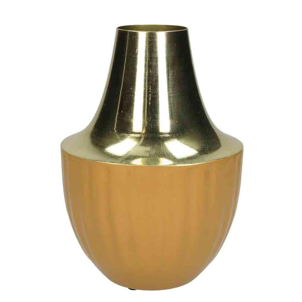 VASO METALLO D.16 CM H.21 CM GIALLO OCRA/ORO VASO METALLO D.16 CM H.21 CM GIALLO OCRA/ORO