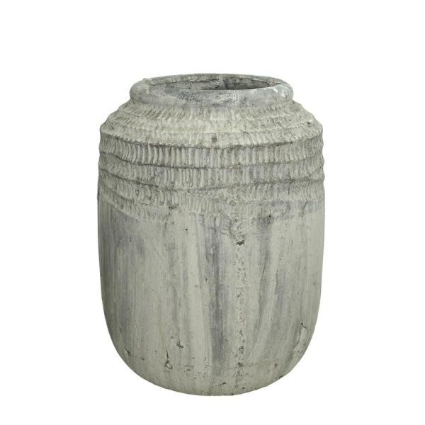 VASO TERRACOTTA D.25 CM H.31,5 CM GRIGIO VASO TERRACOTTA D.25 CM H.31,5 CM GRIGIO