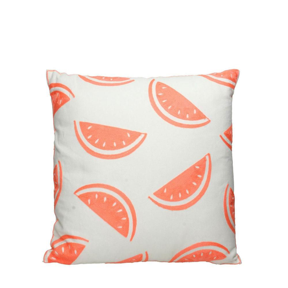 CUSCINO COTONE -MELONE-45X45 CM BIANCO/ROSA CUSCINO COTONE -MELONE-45X45 CM BIANCO/ROSA