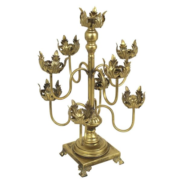 CANDELABRO METALLO 9 FUOCHI D.40,5 CM H.58 CM ORO CANDELABRO METALLO 9 FUOCHI D.40,5 CM H.58 CM ORO