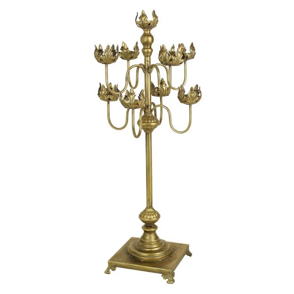 CANDELABRO METALLO 9 FUOCHI D.42 CM H.93,5 CM ORO CANDELABRO METALLO 9 FUOCHI D.42 CM H.93,5 CM ORO