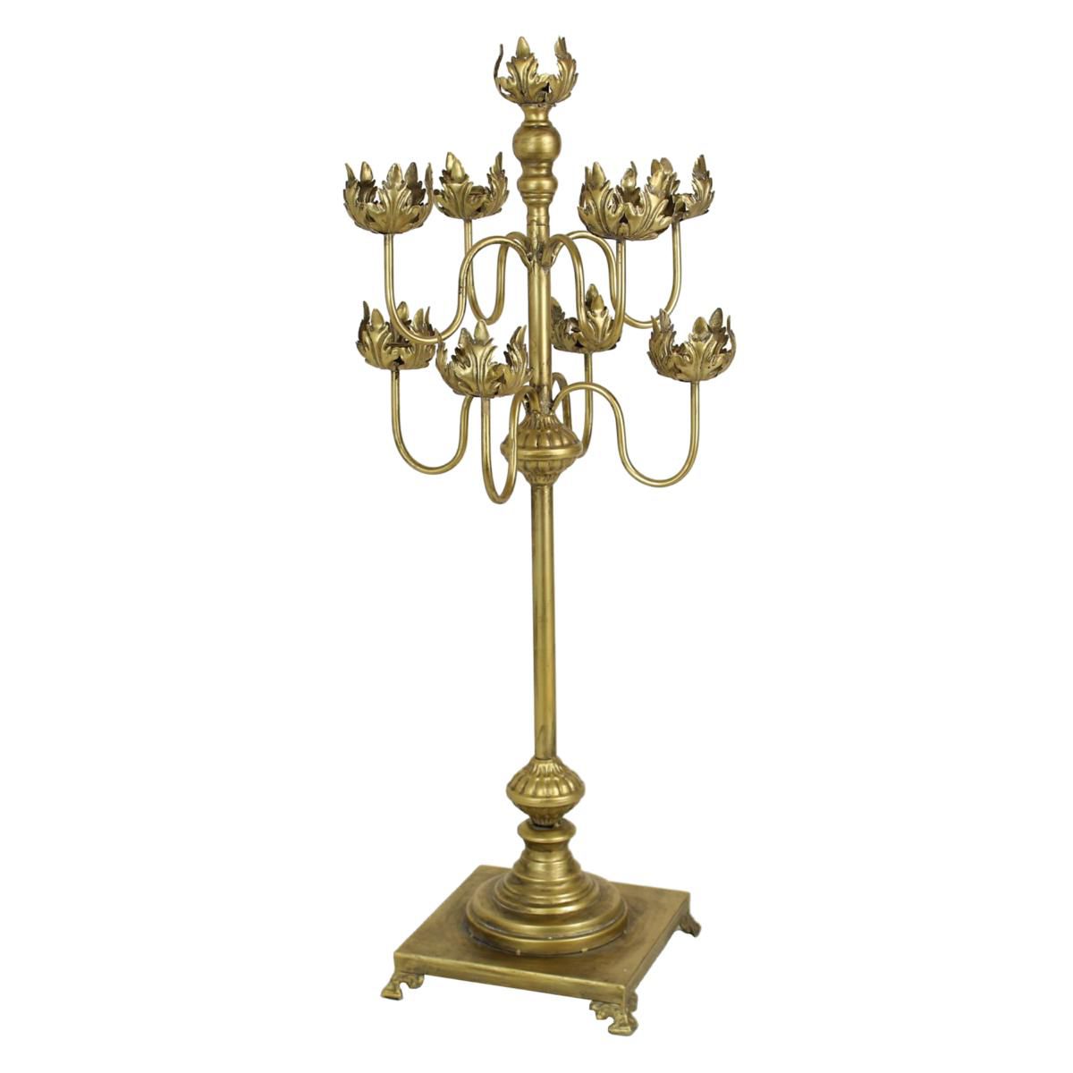 CANDELABRO METALLO 9 FUOCHI D.42 CM H.93,5 CM ORO CANDELABRO METALLO 9 FUOCHI D.42 CM H.93,5 CM ORO