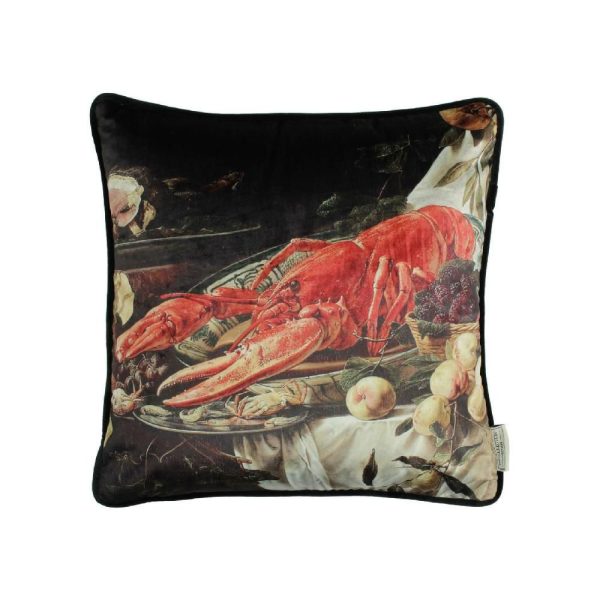 CUSCINO “ARAGOSTA” VELLUTO 45X45 CM NERO CUSCINO “ARAGOSTA” VELLUTO 45X45 CM NERO