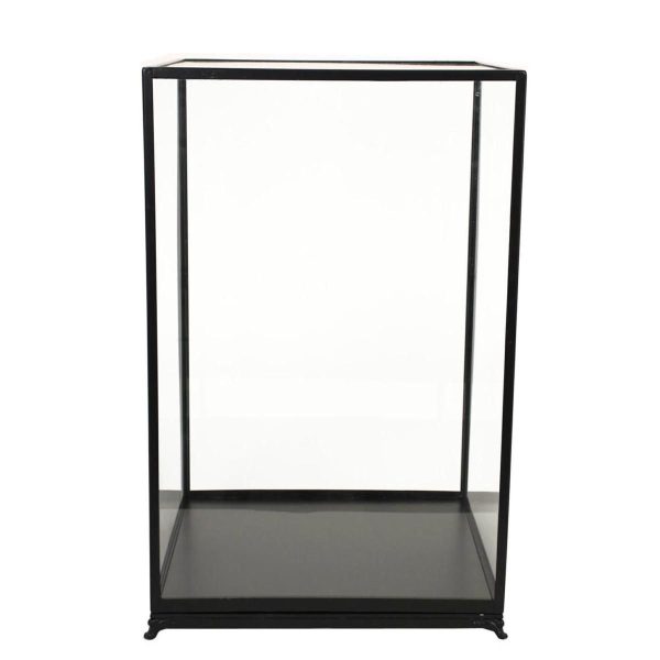 TECA VETRO/METALLO 37X37 CM H.57 CM NERO TECA VETRO/METALLO 37X37 CM H.57 CM NERO