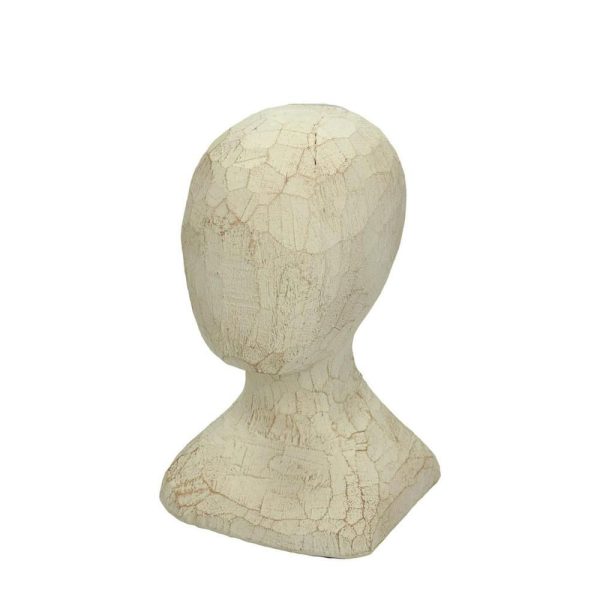 TESTA DECORATIVA POLIRESINA 12X12 CM H.20 CM AVORIO TESTA DECORATIVA POLIRESINA 12X12 CM H.20 CM AVORIO