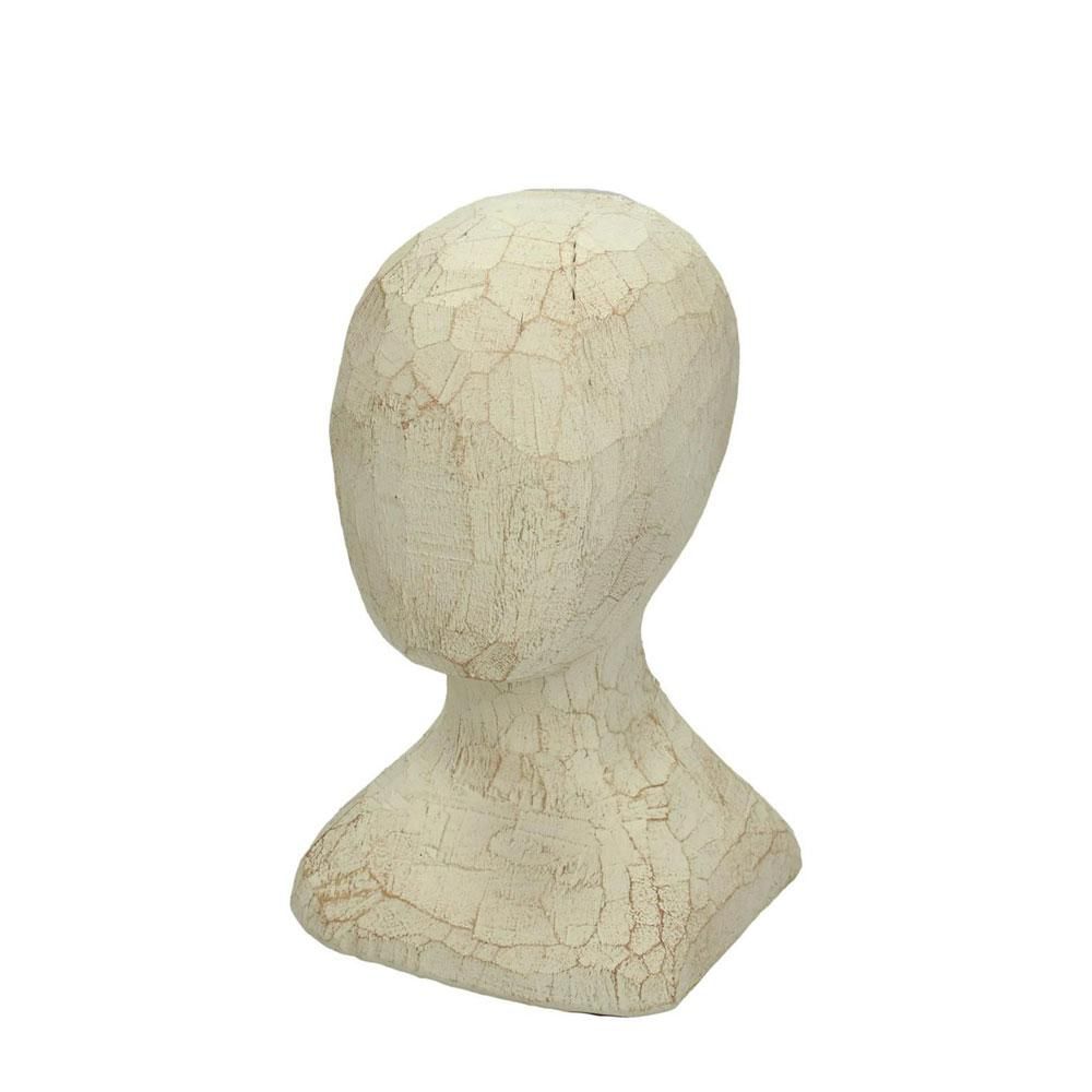 TESTA DECORATIVA POLIRESINA 12X12 CM H.20 CM AVORIO TESTA DECORATIVA POLIRESINA 12X12 CM H.20 CM AVORIO