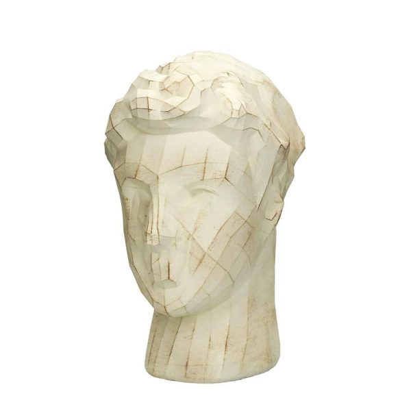 TESTA DECORATIVA POLIRESINA 20,5X17,5 CM H.29,5 CM AVORIO TESTA DECORATIVA POLIRESINA 20,5X17,5 CM H.29,5 CM AVORIO