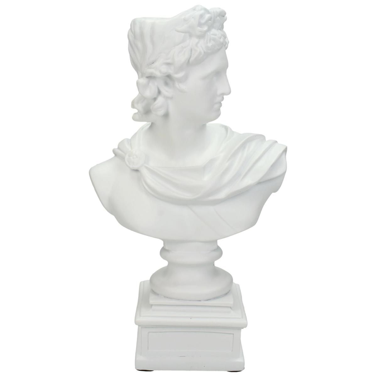 CANDELIERE POLIRESINA -LADY- 15X8,5 CM H.24 CM BIANCO