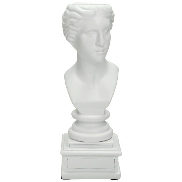 CANDELIERE POLIRESINA -LADY- 8,5X7,5 CM H.21,5 CM BIANCO CANDELIERE POLIRESINA -LADY- 8,5X7,5 CM H.21,5 CM BIANCO