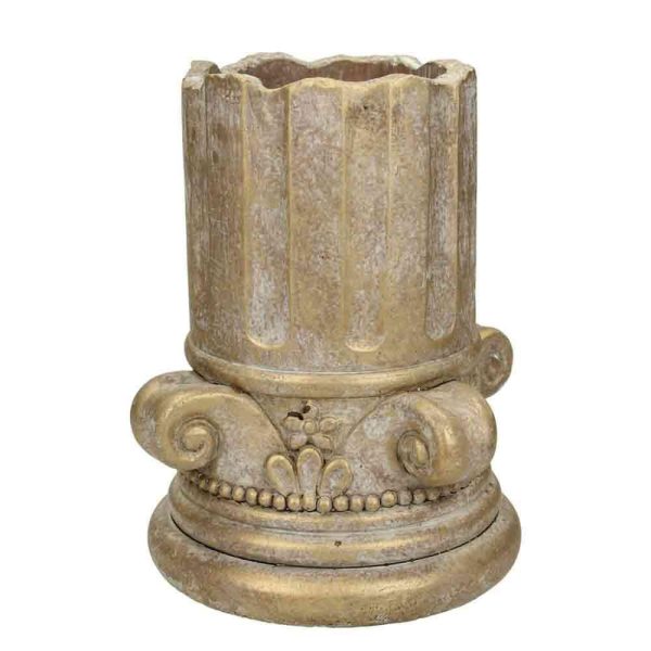 VASO COLONNA CEMENTO D.14,5 CM H.16,5 CM ORO VASO COLONNA CEMENTO D.14,5 CM H.16,5 CM ORO