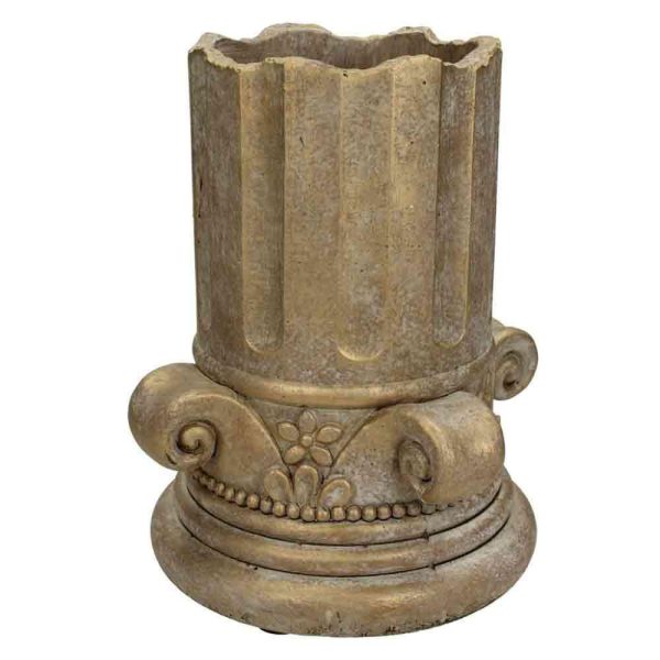 VASO COLONNA CEMENTO D.19,5 CM H.23 CM ORO VASO COLONNA CEMENTO D.19,5 CM H.23 CM ORO