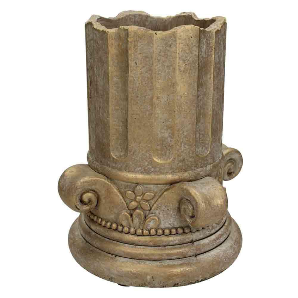 VASO COLONNA CEMENTO D.19,5 CM H.23 CM ORO VASO COLONNA CEMENTO D.19,5 CM H.23 CM ORO