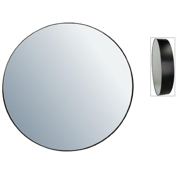 SPECCHIO METALLO TONDO D.50 CM NERO SPECCHIO METALLO TONDO D.50 CM NERO