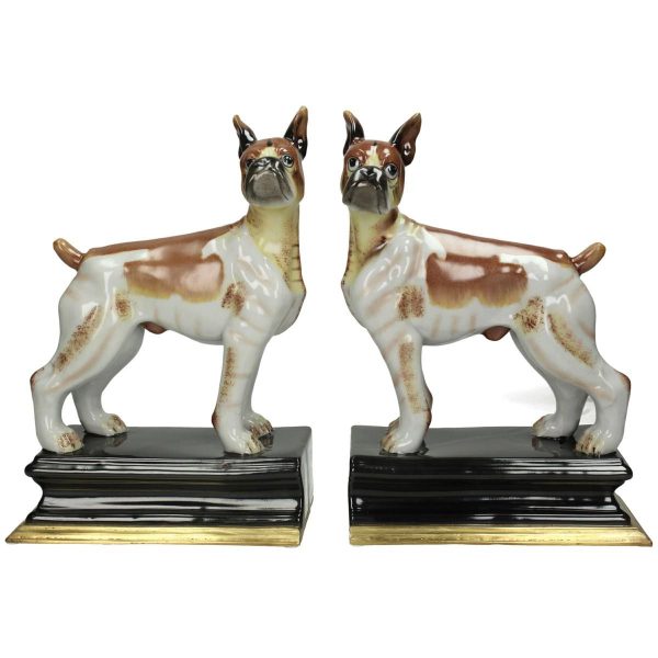 SET 2 FERMA LIBRI CERAMICA -DOGS- 33,5X9,8 H.24 CM MARRONE SET 2 FERMA LIBRI CERAMICA -DOGS- 33,5X9,8 H.24 CM MARRONE