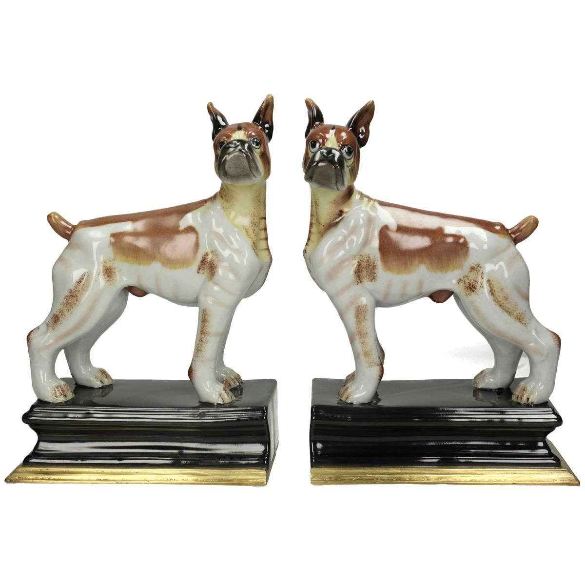SET 2 FERMA LIBRI CERAMICA -DOGS- 33,5X9,8 H.24 CM MARRONE SET 2 FERMA LIBRI CERAMICA -DOGS- 33,5X9,8 H.24 CM MARRONE