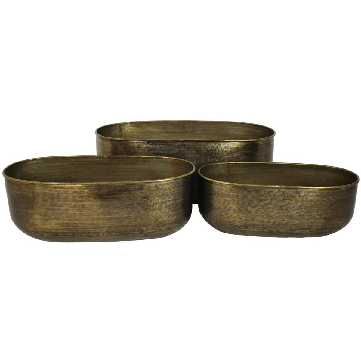 SET 3 FIORIERE METALLO 74X34,5X29 CM ORO SET 3 FIORIERE METALLO 74X34,5X29 CM ORO