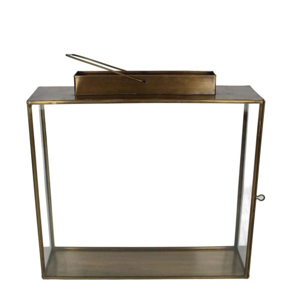 LANTERNA METALLO 35X10 CM H.34 CM ORO LANTERNA METALLO 35X10 CM H.34 CM ORO