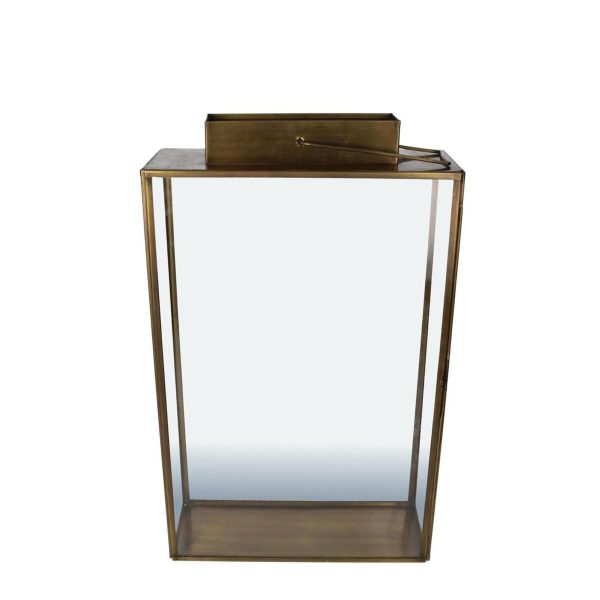 LANTERNA METALLO 28X11 CM H.46 CM ORO LANTERNA METALLO 28X11 CM H.46 CM ORO