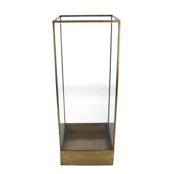 LANTERNA METALLO 15X15 CM H.40 CM ORO LANTERNA METALLO 15X15 CM H.40 CM ORO