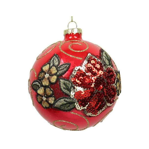 SFERA VETRO FLOREALE MM.100 ROSSO SFERA VETRO FLOREALE MM.100 ROSSO