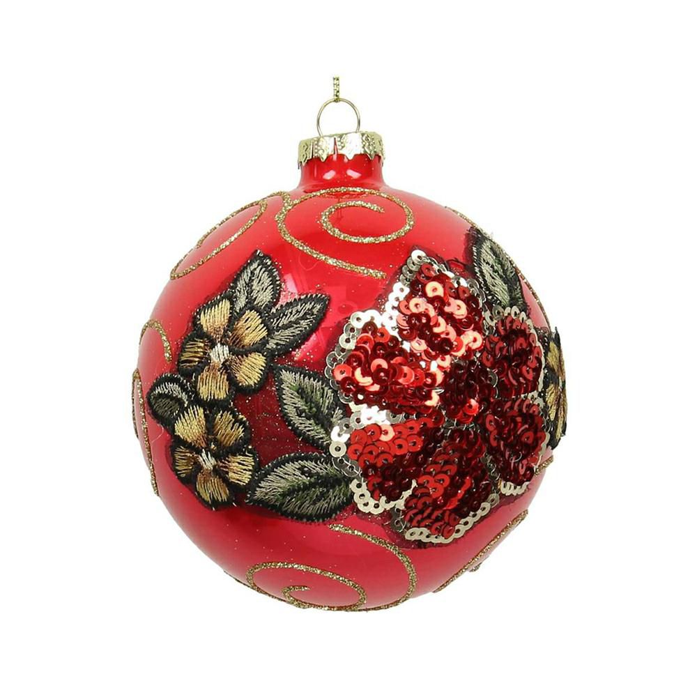 SFERA VETRO FLOREALE MM.100 ROSSO SFERA VETRO FLOREALE MM.100 ROSSO