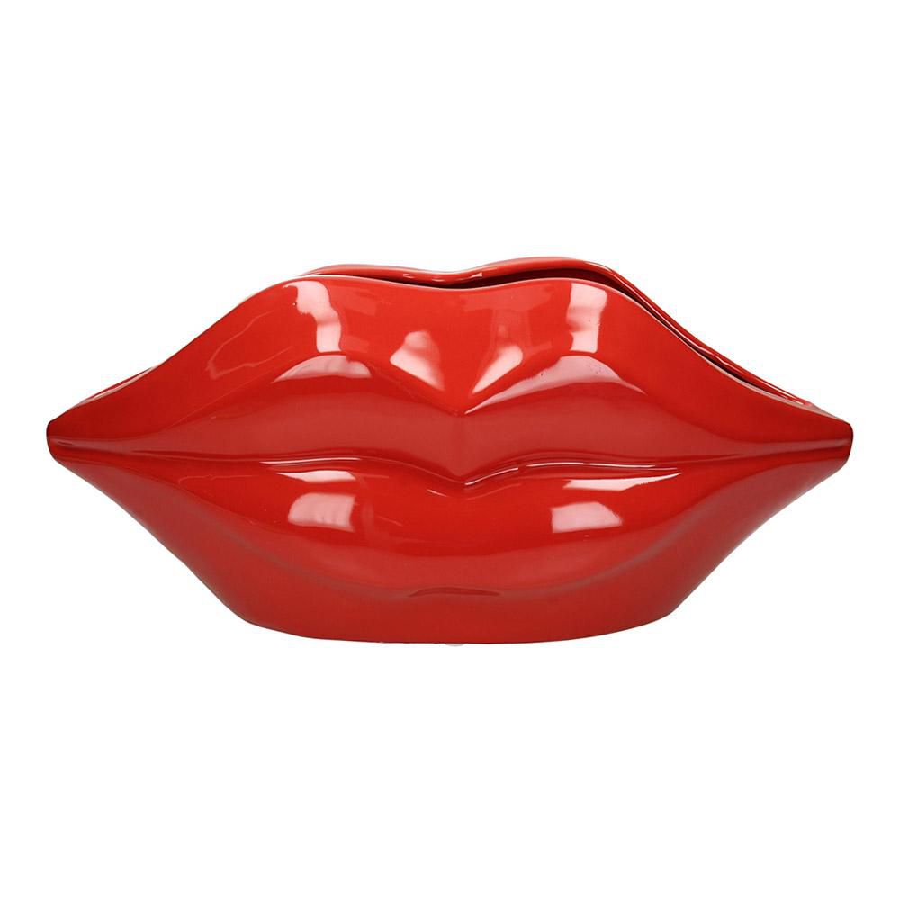 VASO CERAMICA 43X19 CM H.18,5 CM -LIPS- ROSSO VASO CERAMICA 43X19 CM H.18,5 CM -LIPS- ROSSO