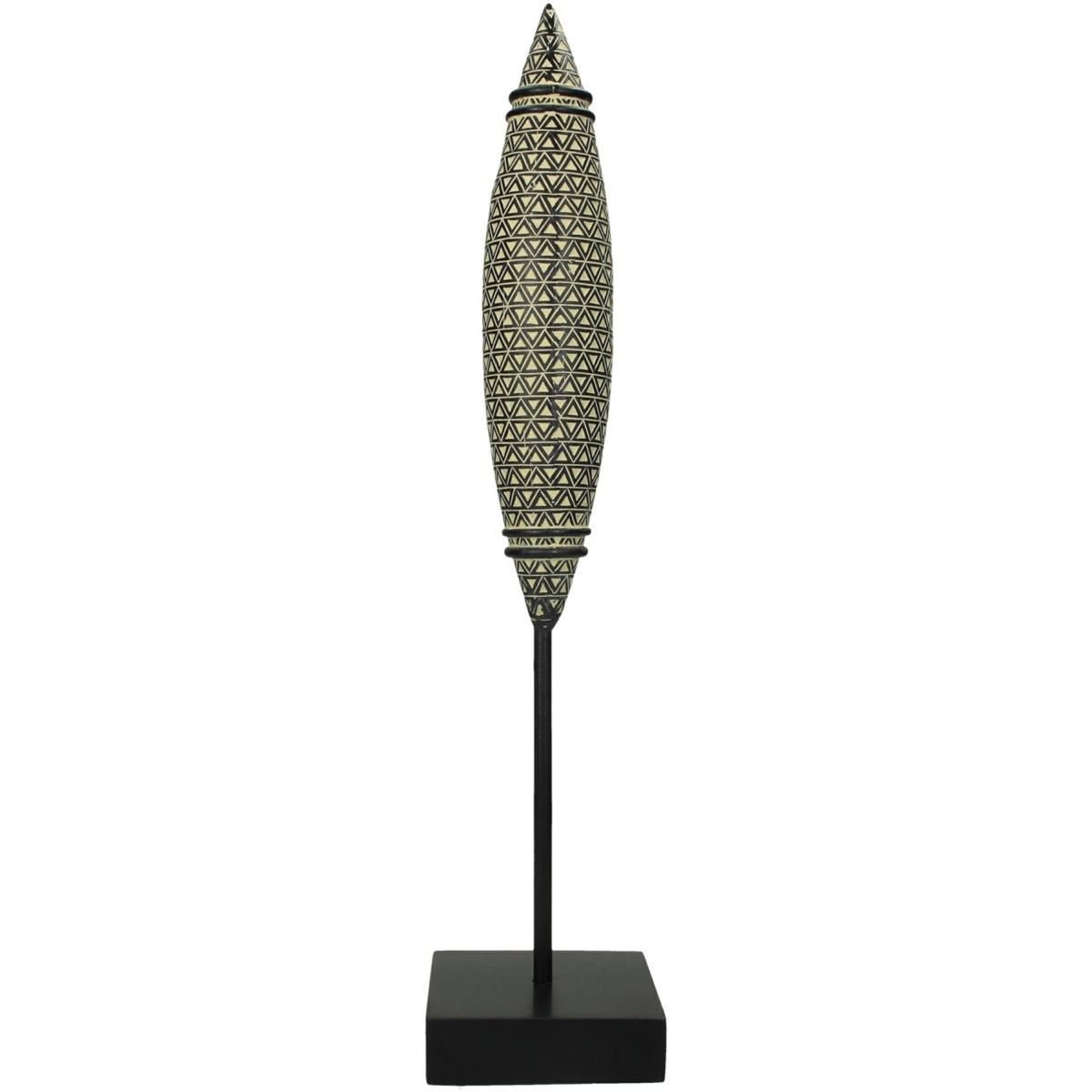 ORNAMENTO POLIRESINA -STATUA- 10X10 CM H.45 CM NERO