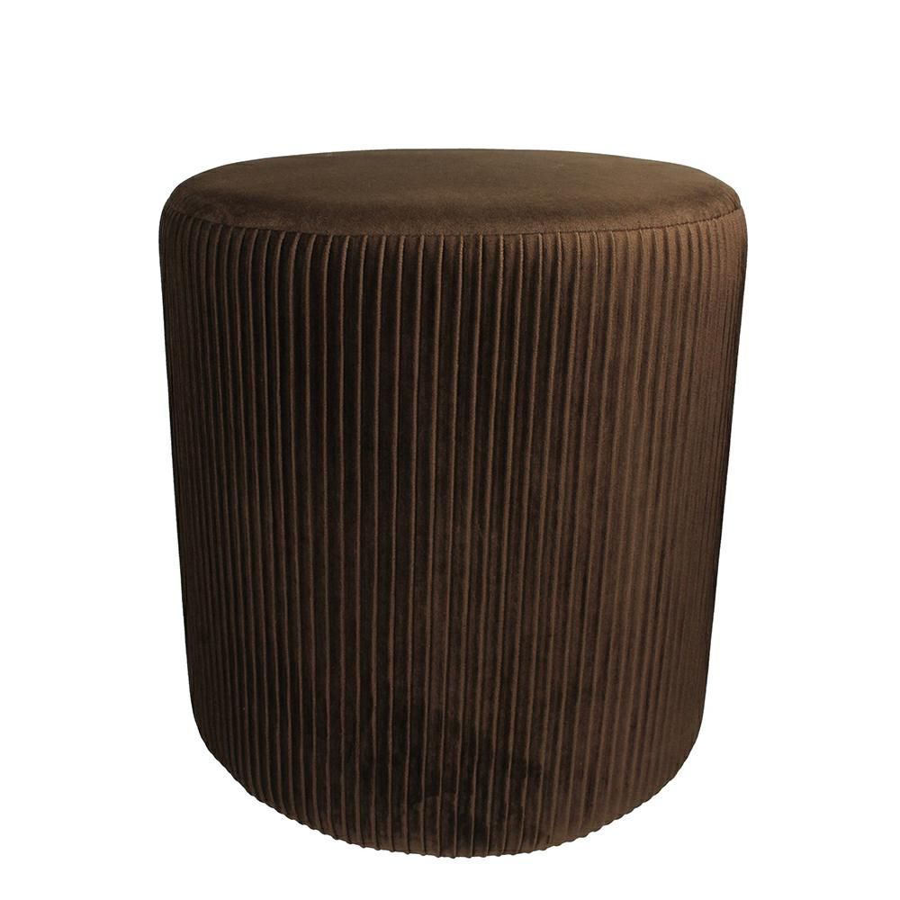 POUF VELLUTO D.41 CM H.45 CM MARRONE POUF VELLUTO D.41 CM H.45 CM MARRONE