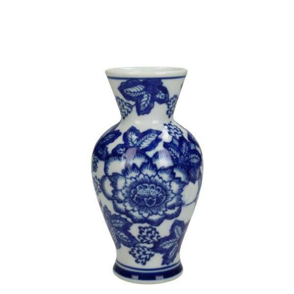 VASO PORCELLANA D.9 CM H.15,5 CM BLU/BIANCO VASO PORCELLANA D.9 CM H.15,5 CM BLU/BIANCO