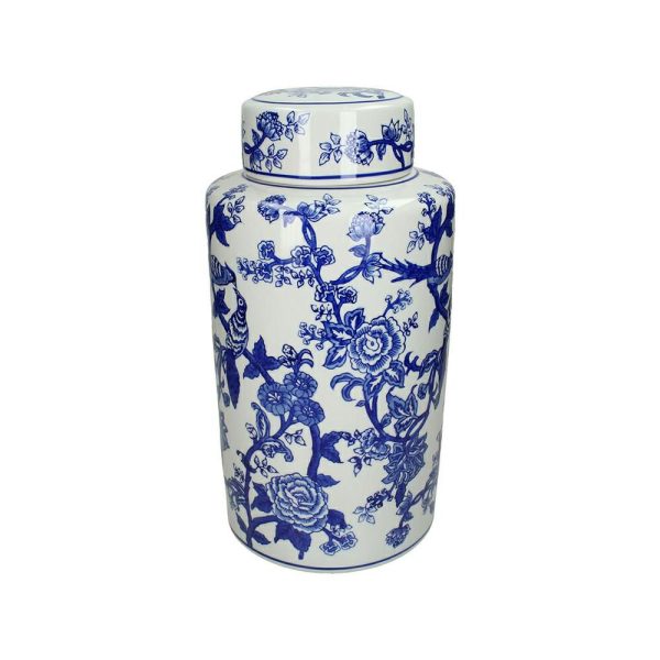 VASO PORCELLANA D.20 CMH.40 CM BLU/BIANCO VASO PORCELLANA D.20 CMH.40 CM BLU/BIANCO