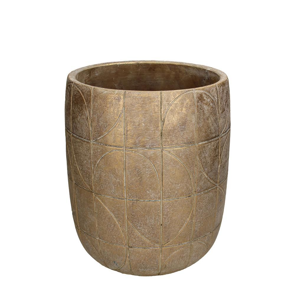 VASO GEOMETRICO POLIRESINA D.24,5 CM H.28 CM ORO VASO GEOMETRICO POLIRESINA D.24,5 CM H.28 CM ORO
