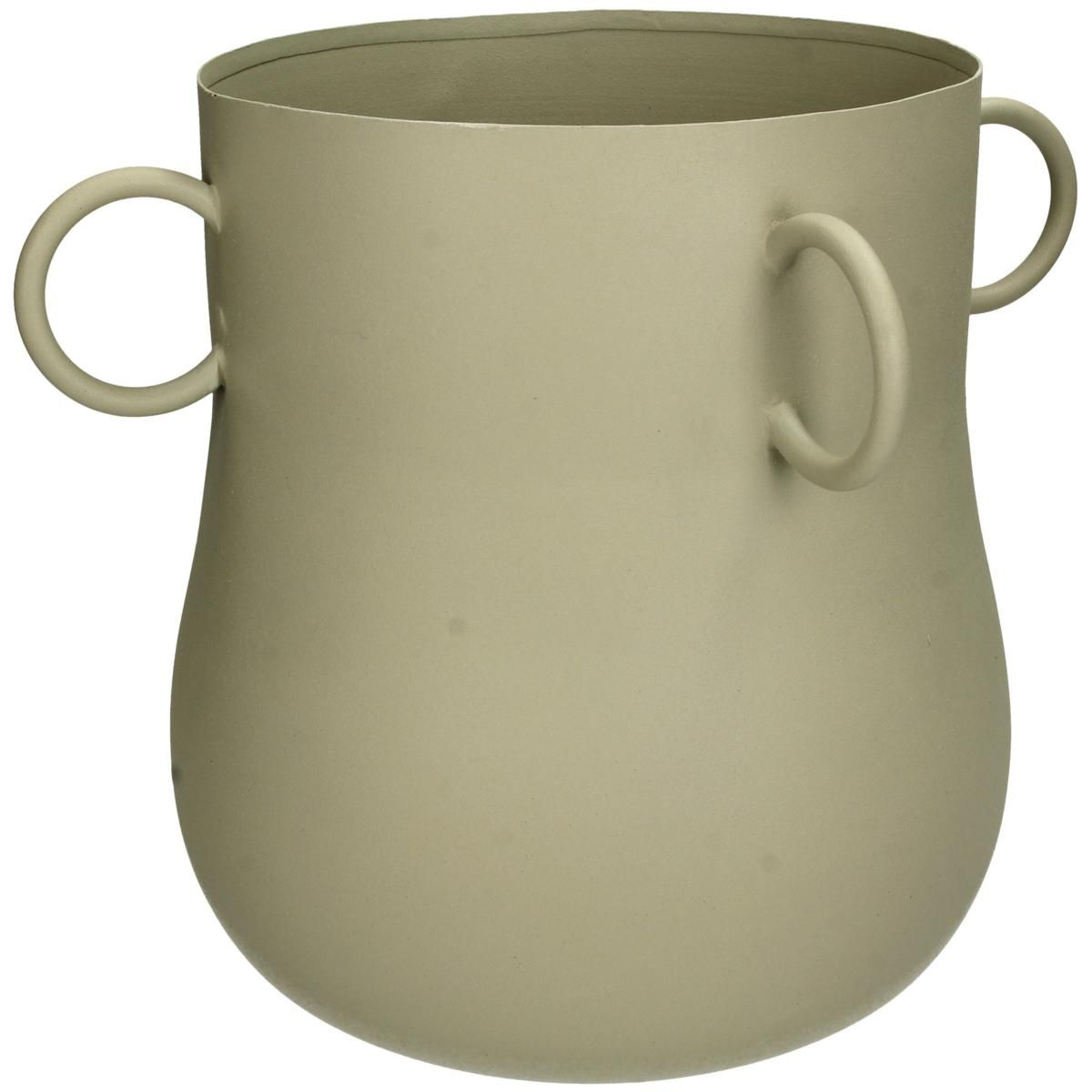 VASO METALLO D.32 CM H.26,5 CM AVORIO VASO METALLO D.32 CM H.26,5 CM AVORIO