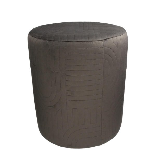 POUF VELLUTO D.40 CM H.45,5 CM GRIGIO POUF VELLUTO D.40 CM H.45,5 CM GRIGIO