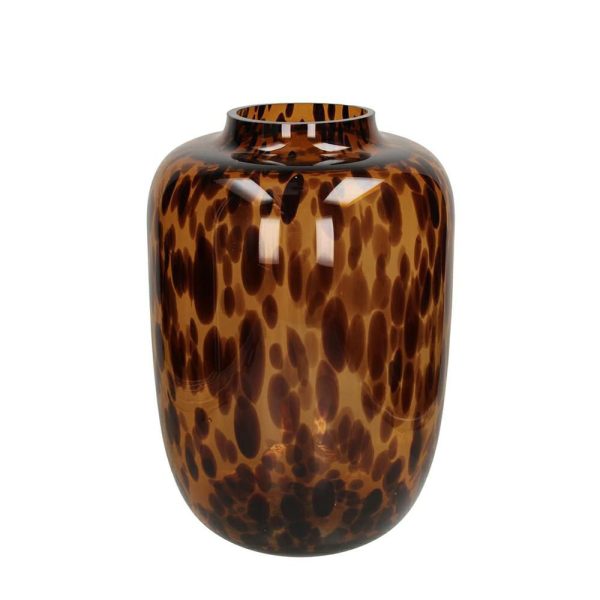 VASO VETRO -LEOPARD- D.28 CM H.42 CM MARRONE VASO VETRO -LEOPARD- D.28 CM H.42 CM MARRONE