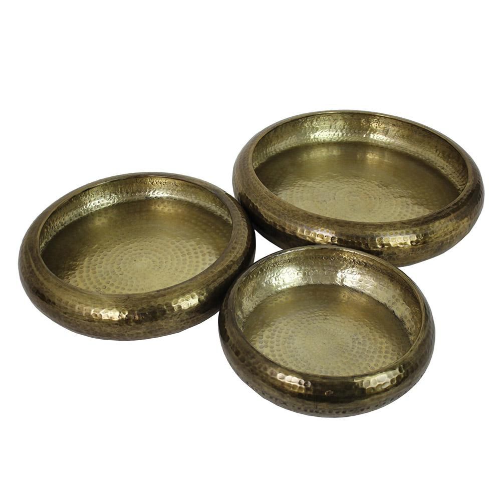 SET 3 CIOTOLE METALLO D.58 CM H.12 CM BRONZO SET 3 CIOTOLE METALLO D.58 CM H.12 CM BRONZO