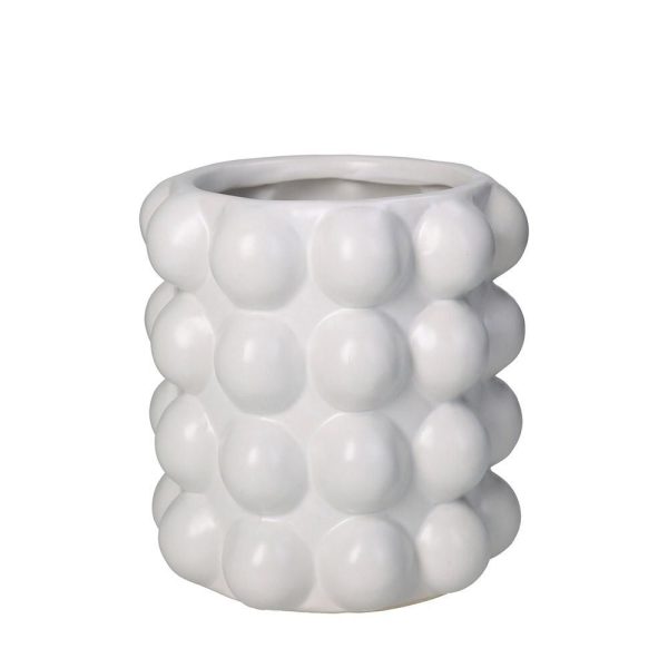 VASO CERAMICA BOLLE D.15,6 CM H.16,8 CM BIANCO VASO CERAMICA BOLLE D.15,6 CM H.16,8 CM BIANCO