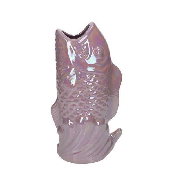 PESCE VASO CERAMICA 15,5X10,5 CM H.28 CM LILLA PESCE VASO CERAMICA 15,5X10,5 CM H.28 CM LILLA