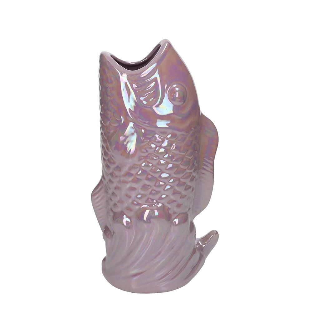 PESCE VASO CERAMICA 15,5X10,5 CM H.28 CM LILLA PESCE VASO CERAMICA 15,5X10,5 CM H.28 CM LILLA
