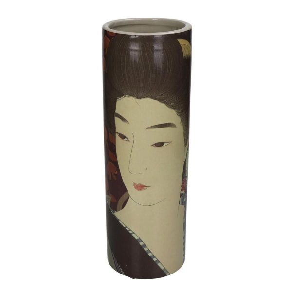 VASO CERAMICA D.10 CM H.29,7 CM -GEISHA- BURGUNDY VASO CERAMICA D.10 CM H.29,7 CM -GEISHA- BURGUNDY