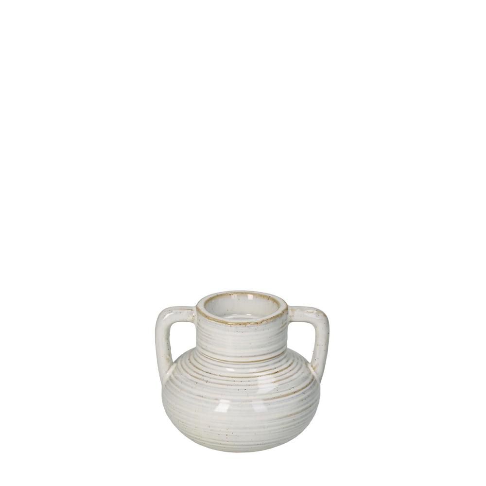 PORTACANDELA TERRACOTTAD.11 CM H.9 CM BIANCO