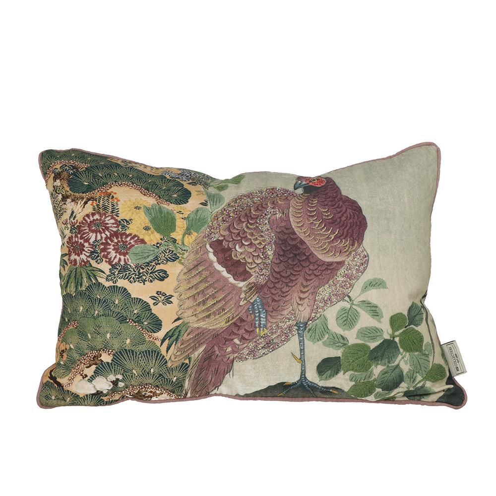 CUSCINO COTONE 40X60 CM-BIRD- VERDE CUSCINO COTONE 40X60 CM-BIRD- VERDE